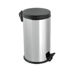 Ανοξείδωτος Κάδος WC Με Πεντάλ-Καπάκι Μαύρο 8L 430